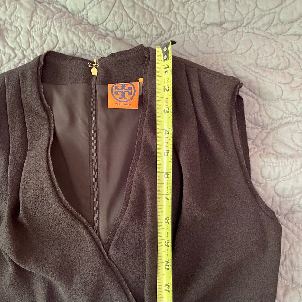Tory Burch Brooklyn Black Sleeveless Ruffle
Special Occasion Knee Length Dress - Picture 13 of 16